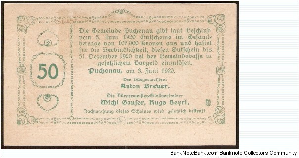 Banknote from Austria year 1920