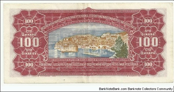 Banknote from Yugoslavia year 1955