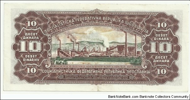 Banknote from Yugoslavia year 1965