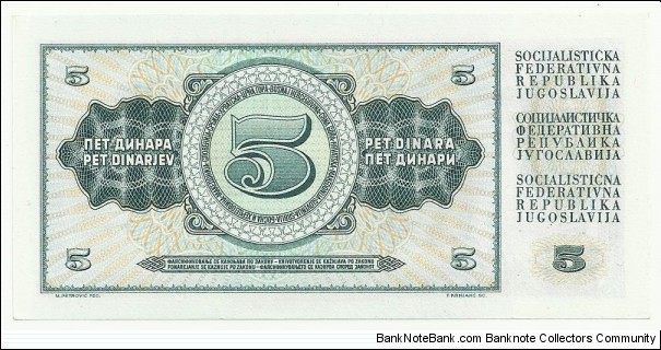 Banknote from Yugoslavia year 1968