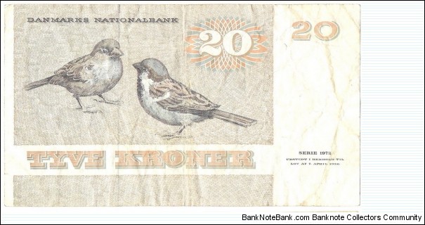 Banknote from Denmark year 1972