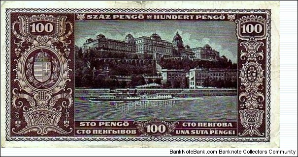 Banknote from Hungary year 1945