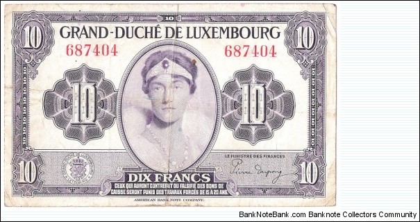 10 Francs(1944) Banknote