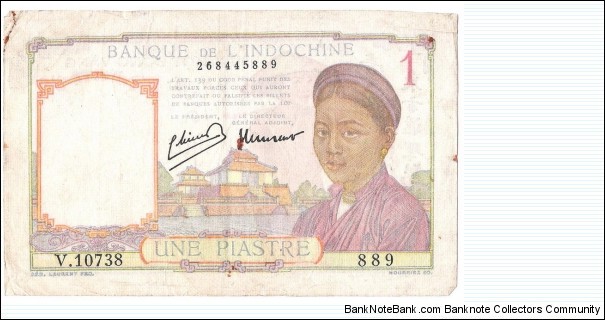 1 Piastre(French Indochina 1949) Banknote