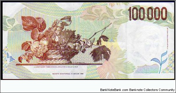 Banknote from Italy year 1994