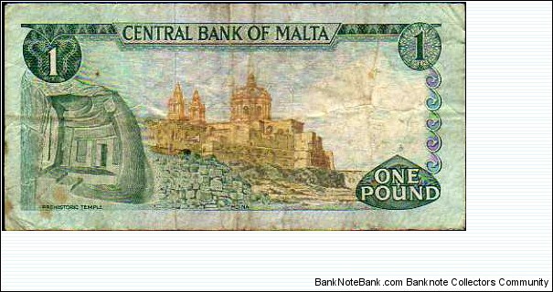 Banknote from Malta year 1973