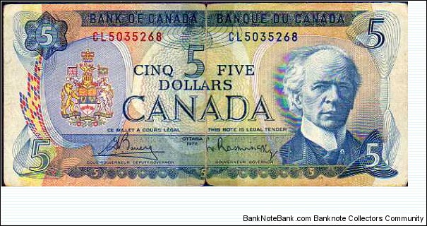 5 Dollars__
pk# 87 a__
sign. Boney / Rasminsky Banknote