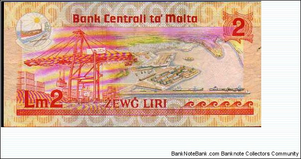 Banknote from Malta year 1986