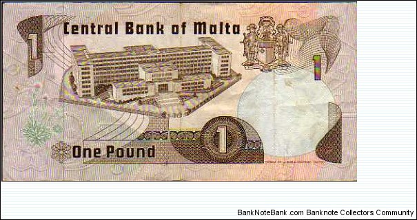 Banknote from Malta year 1979
