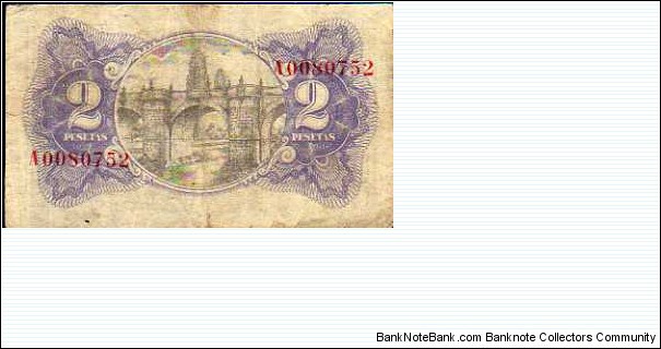 Banknote from Spain year 1938