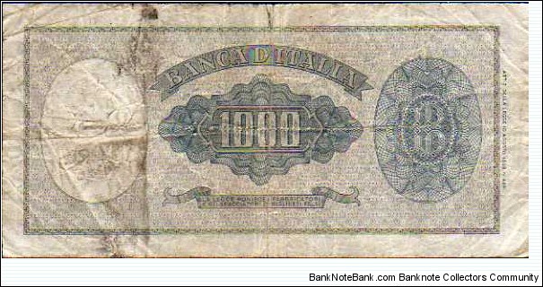 Banknote from Italy year 1961