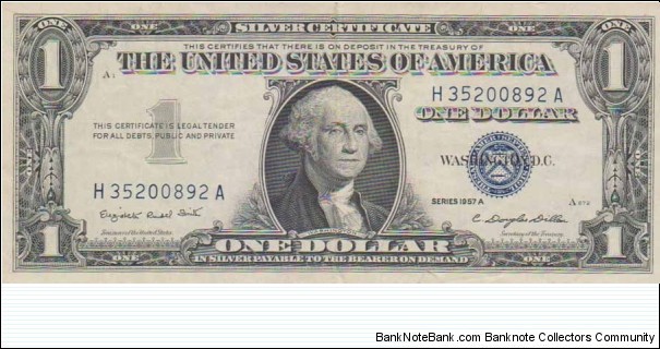 US $1 dollar Blue seal Federal Reserve Note Provides biography of President Obama. Banknote