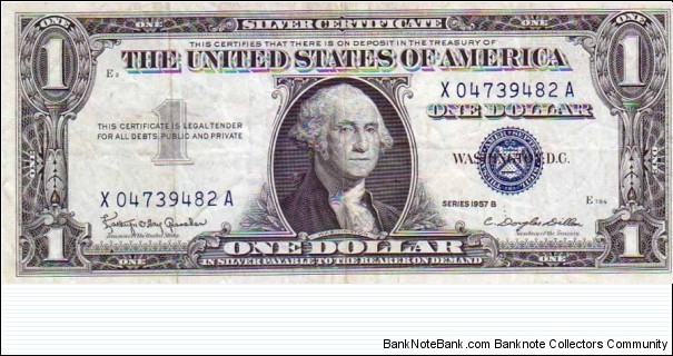 $1 dollar Blue seal note very rare Banknote