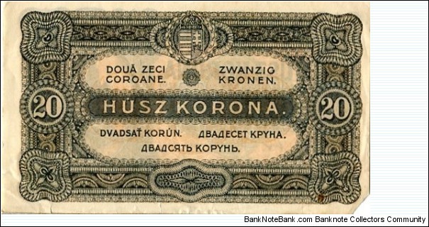 Banknote from Hungary year 1920