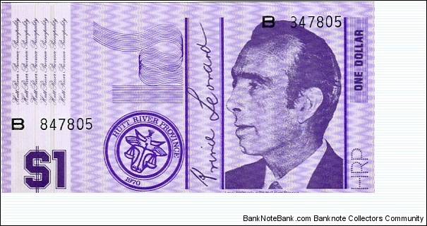 *HUTT RIVER*__
1 Dollar__
pk# NL Banknote