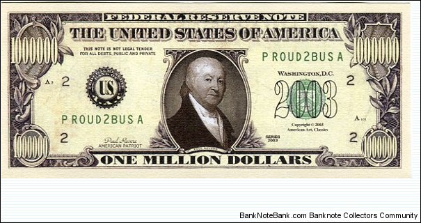 1.000.000 Dollars__
pk# NL__
Not Legal Tender Banknote