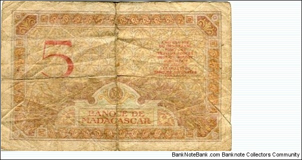 Banknote from Madagascar year 1937