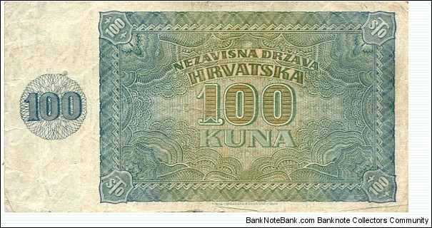 Banknote from Croatia year 1941