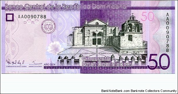 50 Pesos Dominicanos__
pk# New Banknote