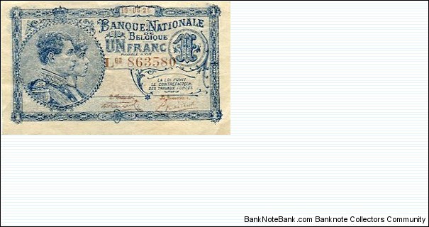 1 Franc / Frank__
pk# 92__
01.03.1920 Banknote