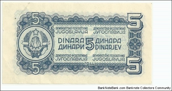 Banknote from Yugoslavia year 1944