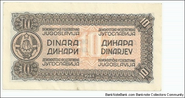 Banknote from Yugoslavia year 1944