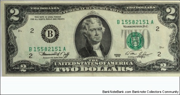 2 Dollars  Banknote