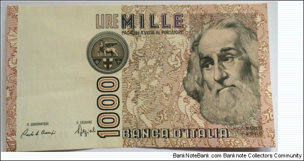 1000 lire Banknote