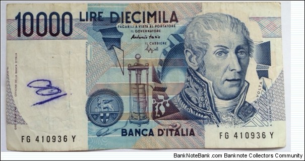 10,000 lire Banknote