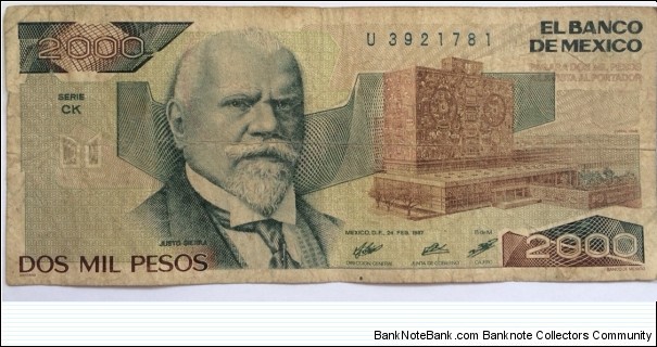 2000 Pesos Banknote