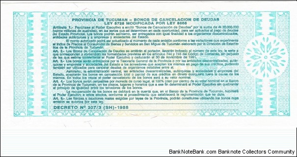 Banknote from Argentina year 1991