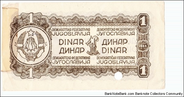 Banknote from Yugoslavia year 1944