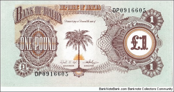 Banknote from Biafra year 1969