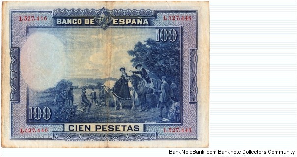 Banknote from Spain year 1928