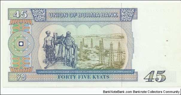 Banknote from Myanmar year 1987