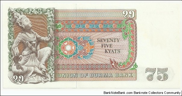 Banknote from Myanmar year 1985