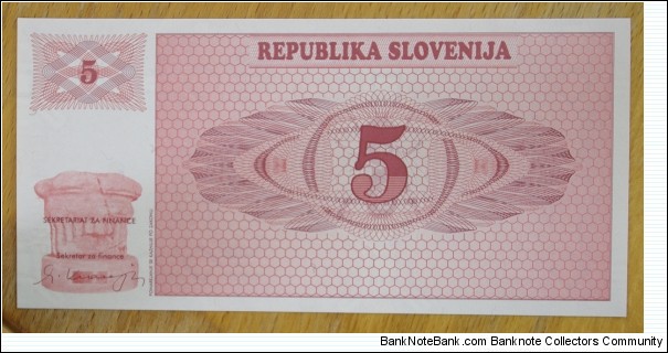 Banknote from Slovenia year 1990