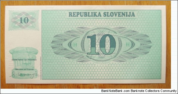 Banknote from Slovenia year 1990