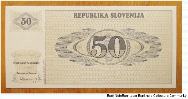 Banknote from Slovenia year 1990