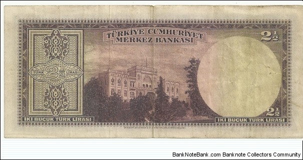 Banknote from Turkey year 1947