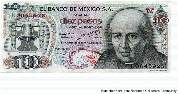 10 Pesos - El Banco de Mexico S.A. Banknote