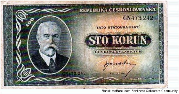 100 Korun - Czechoslovakia Banknote