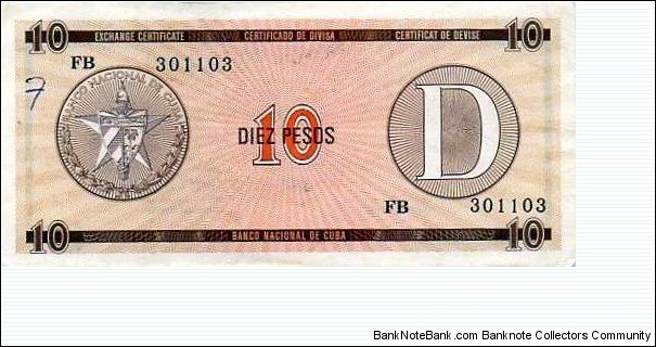 10 Pesos - Exchange Certyficate Banknote