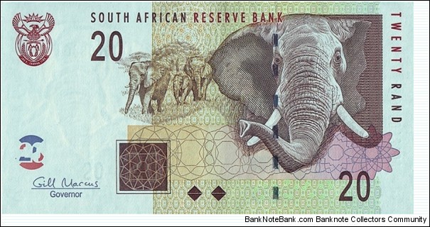 South Africa N.D. (2009) 20 Rand. Banknote