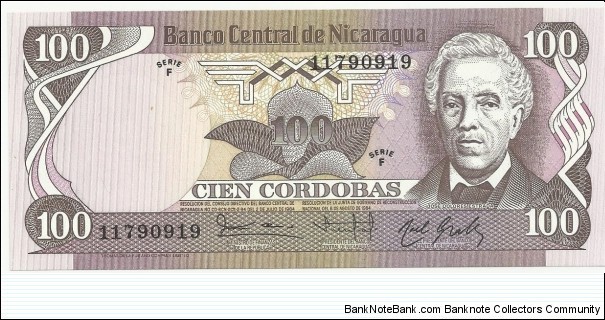 NicaraguaBN 100 Cordobas 1984 Banknote