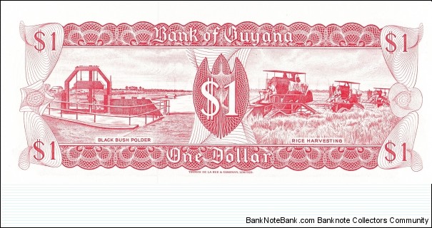 Banknote from Guyana year 1966