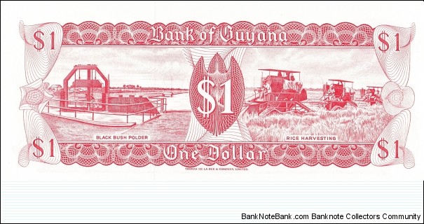 Banknote from Guyana year 1966