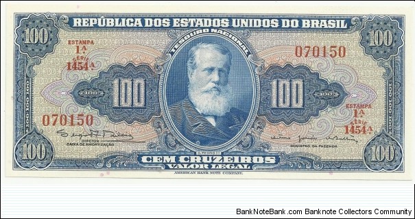 Brasil  100 Cruzeiros Banknote