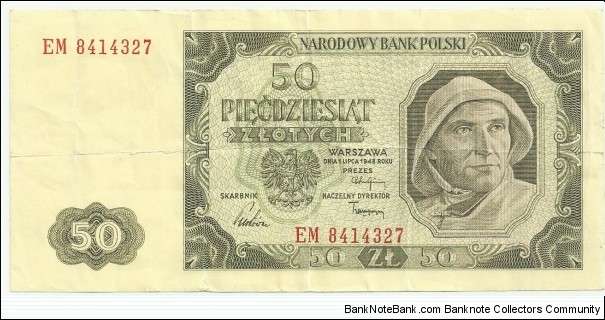 Poland 50 Zlotych 1948 Banknote