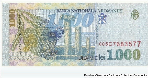 Banknote from Romania year 1998
